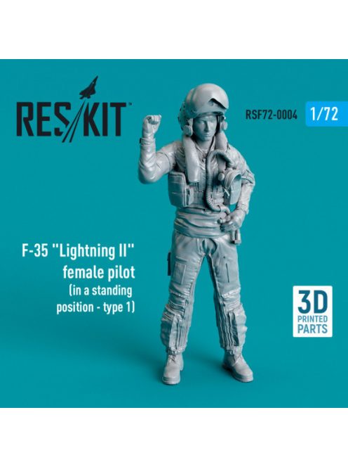 Reskit - F-35 "Lightning II" female pilot (in a standing position - type 1) (3D Printed) (1/72)