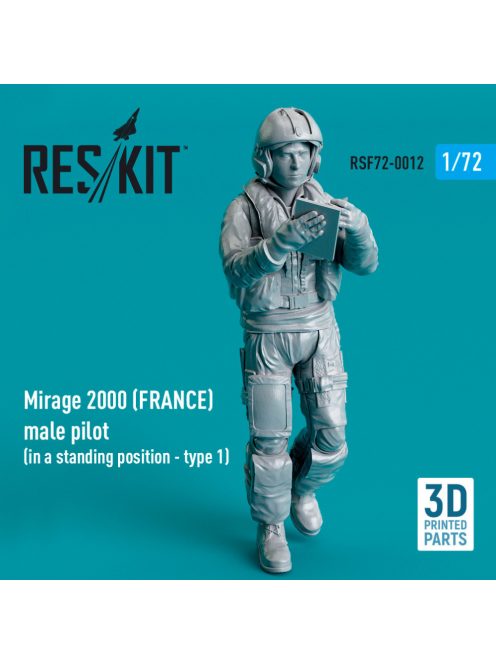 Reskit - Mirage 2000 (FRANCE) male pilot (in a standing position - type 1) (3D Printed) (1/72)