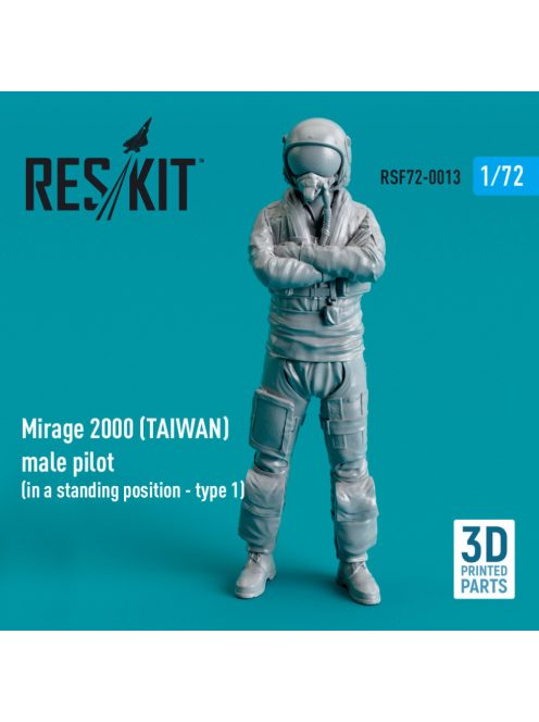 Reskit - Mirage 2000 (TAIWAN) male pilot (in a standing position - type 1) (3D Printed) (1/72)