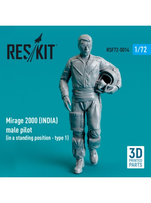 Reskit - Mirage 2000 (INDIA) male pilot (in a standing position - type 1) (3D Printed) (1/72)