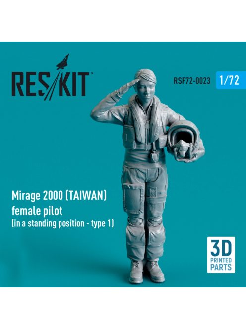 Reskit - Mirage 2000 (TAIWAN) female pilot (in a standing position - type 1) (3D Printed) (1/72)