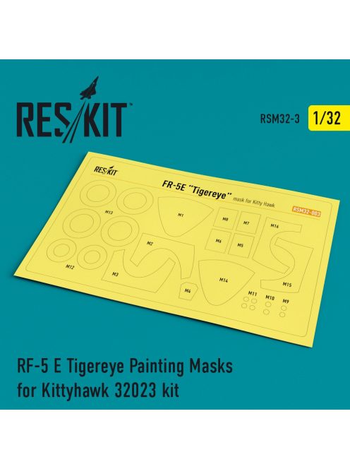 Reskit - RF-5E "Tigereye" Pre-cut painting masks for KittyHawk 32023 kit (1/32)