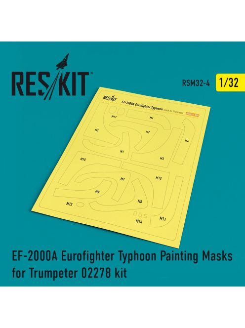 Reskit - EF-2000A Eurofighter Typhoon Pre-cut painting masks for Trumpeter 02278 kit (1/32)