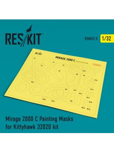   Reskit - Mirage 2000C Pre-cut painting masks for KittyHawk 32020 kit (1/32)