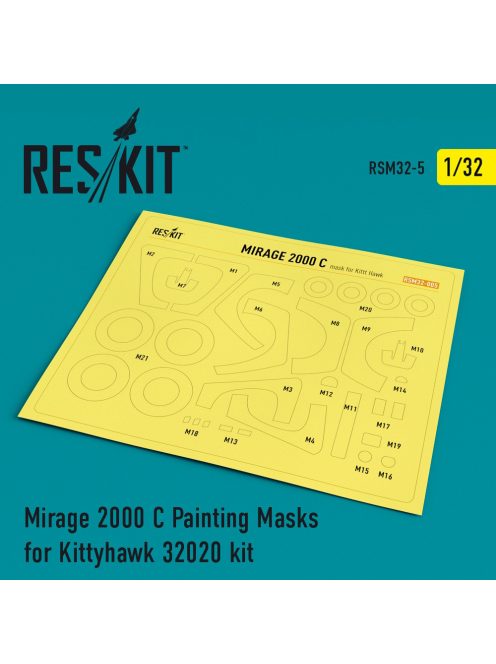 Reskit - Mirage 2000C Pre-cut painting masks for KittyHawk 32020 kit (1/32)