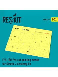   Reskit - F/A-18D "Hornet" Pre-cut painting masks for Kinetic / Academy kit (1/32)
