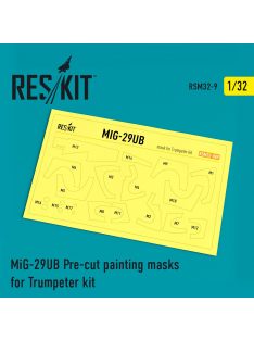   Reskit - MiG-29UB Pre-cut painting masks for Trumpeter kit (1/32)