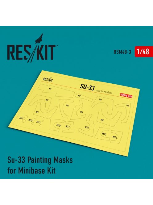 Reskit - Su-33 Pre-cut painting masks for Minibase kit (1/48)