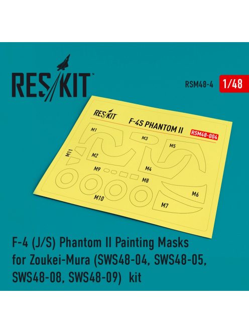 Reskit - F-4 (J,S) "Phantom II" Pre-cut painting masks for Zoukei-Mura (SWS48-04, SWS48-05, SWS48-08, SWS48-0