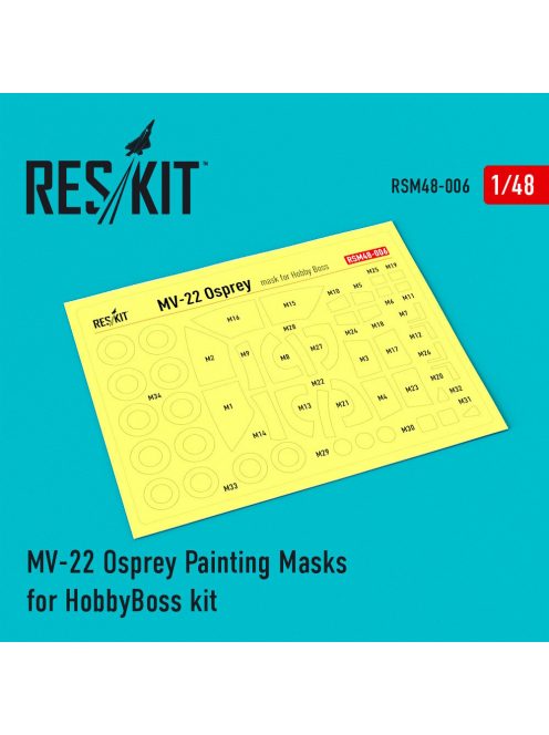 Reskit - MV-22 "Osprey" Pre-cut painting masks for HobbyBoss kit (1/48)