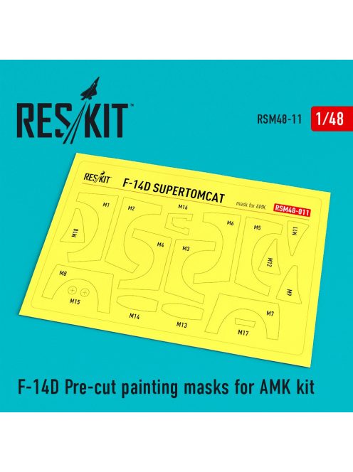 Reskit - F-14D "Tomcat" Pre-cut painting masks for AMK kit (1/48)