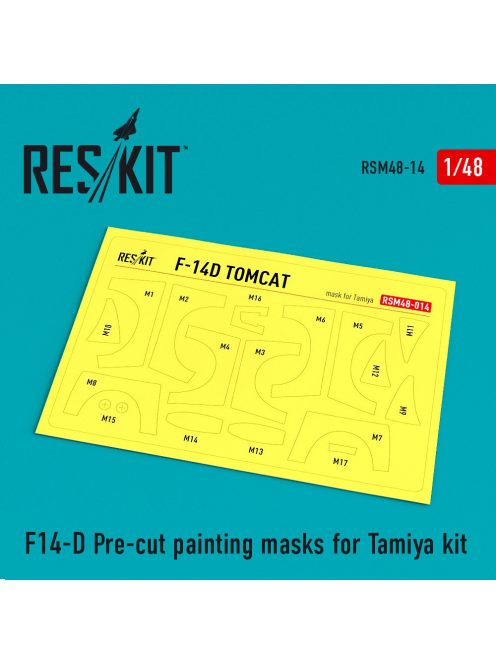 Reskit - F-14D "Tomcat" Pre-cut painting masks for Tamiya kit (1/48)