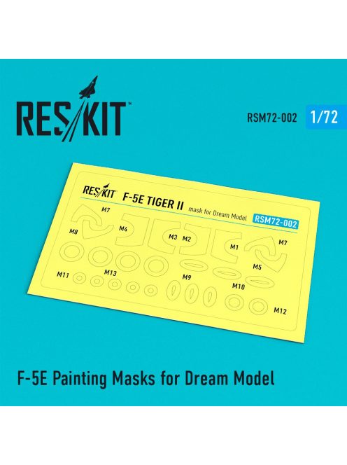 Reskit - F-5E "Tiger II" Pre-cut painting masks for DreamModel kit (1/72)