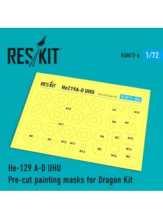   Reskit - He-129 A-0 "UHU" Pre-cut painting masks for Dragon kit (1/72)