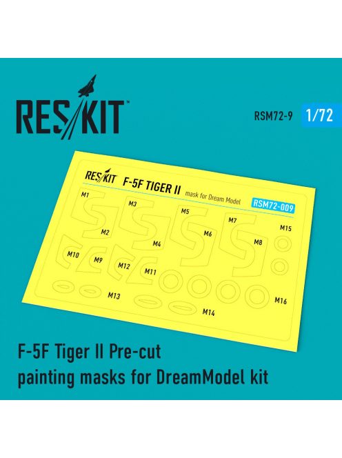 Reskit - F-5F "Tiger II" Pre-cut painting masks for DreamModel kit (1/72)