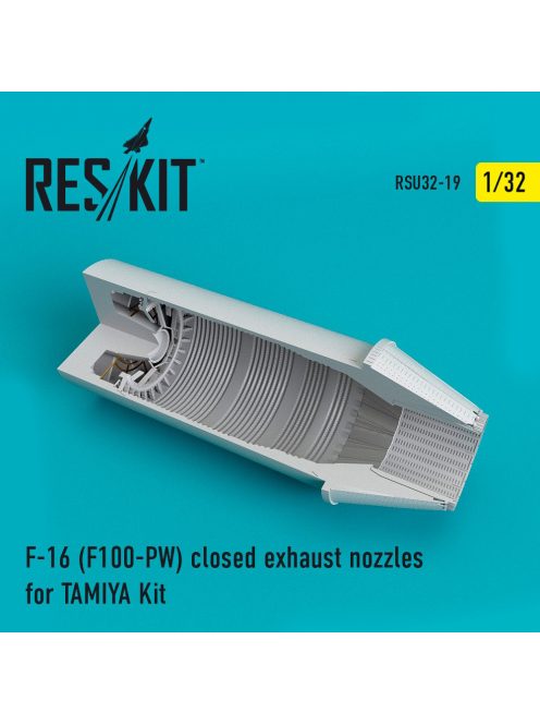 Reskit - F-16 "Fighting Falcon" (F100-PW) closed exhaust nozzle for Tamiya 60316 kit (1/32)