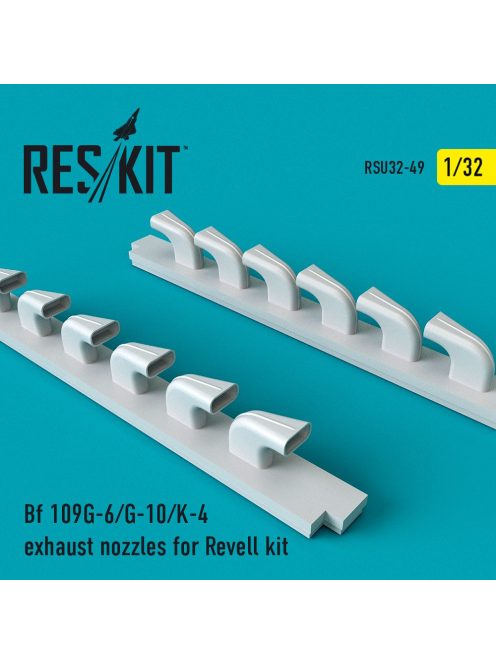 Reskit - Bf-109 (G-6,G-10,K-4) exhaust nozzles for Revell kit (1/32)