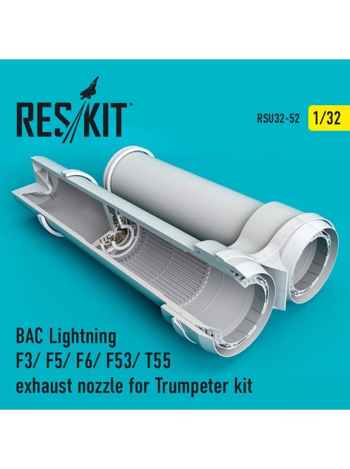 Reskit - BAC Lightning F3/ F5/ F6/ F53/ T55 exhaust nozzles for Trumpeter kit (1/32)