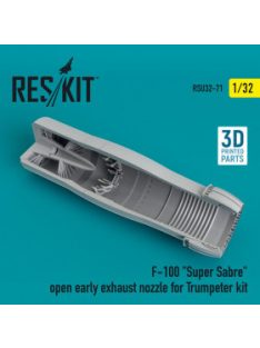   Reskit - F-100 "Super Sabre" open early exhaust nozzle for Trumpeter kit (1/32)