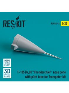   Reskit - F-105 (G,D) "Thunderchief" nose cone with pitot tube for Trumpeter kit (Metal & 3D Printed) (1/32)