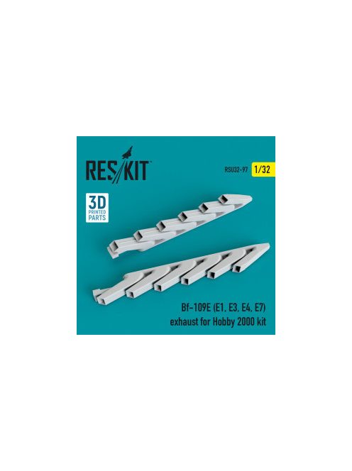 Reskit - Bf-109E (E1, E3, E4, E7) exhaust for Hobby 2000 kit (1/32)