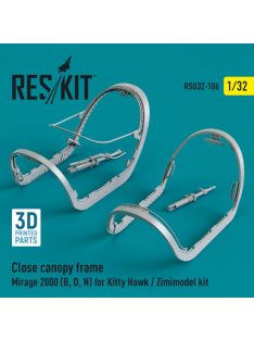   Reskit - Close canopy frame Mirage 2000 (B,D,N) for Kitty Hawk / Zimimodel kit (3D Printed) (1/32)