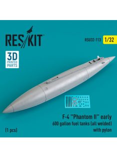   Reskit - F-4 "Phantom II" early 600 gallon fuel tanks (all welded) with pylon (1 pcs) (3D Printed) (1/32)