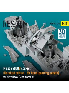   Reskit - Mirage 2000B cockpit (Detailed edition) for Kitty Hawk / Zimimodel kit  (3D Printed) (1/32)