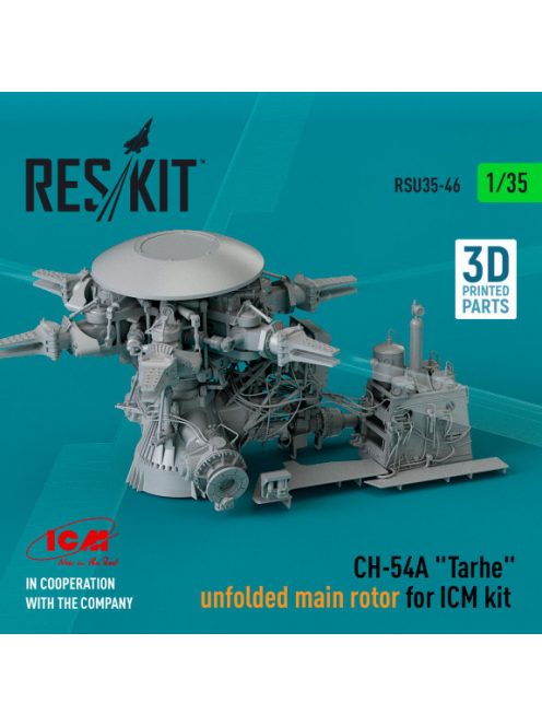 Reskit - CH-54A "Tarhe" unfolded main rotor for ICM kit (3D Printed) (1/35)