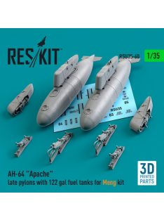   Reskit - AH-64 "Apache" late pylons with 122 gal fuel tanks for Meng kit (3D Printed) (1/35)