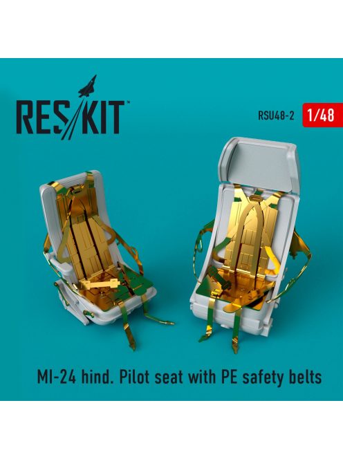 Reskit - Mi-24 pilot seat with PE safety belts  (1/48)