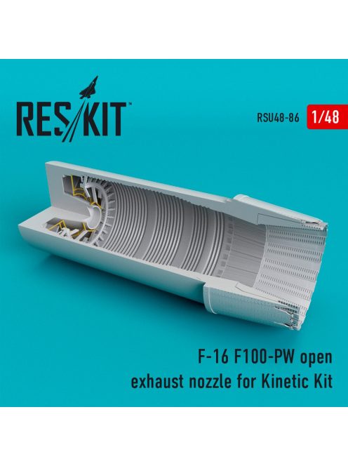 Reskit - F-16 "Fighting Falcon" (F100-PW) open exhaust nozzle for Kinetic kit (1/48)