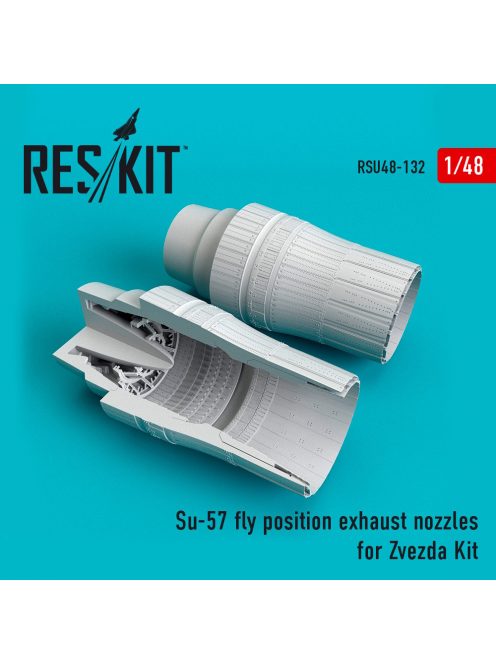 Reskit - Su-57 fly position exhaust nozzles for Zvezda kit (1/48)