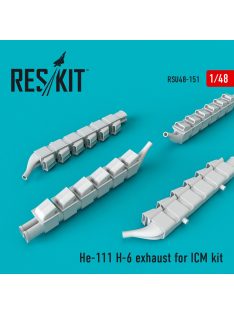 Reskit - He-111 H-6 exhaust nozzles for ICM kit (1/48)