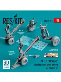   Reskit - F/A-18 "Hornet" landing gears with wheels for Kinetic kit (Resin & 3D Printed) (1/48)