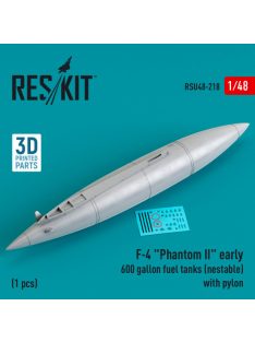   Reskit - F-4 "Phantom II" early 600 gallon fuel tanks (nestable) with pylon (1 pcs) (3D Printed) (1/48)