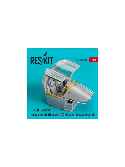 Reskit - F-111F Cockpit early modification with 3D decals for Academy kit (1/48)