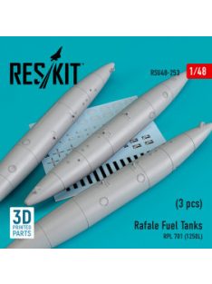   Reskit - Rafale Fuel Tanks RPL 701 (1250L) (3 pcs) (3D Printed) (1/48)