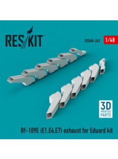   Reskit - Bf-109E (E1,E4,E7) exhaust for Eduard kit (3D Printed) (1/48)