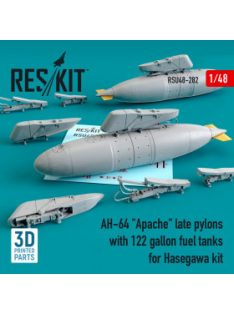   Reskit - AH-64 "Apache" late pylons with 122 gallon fuel tanks for Hasegawa kit (3D Printed) (1/48)