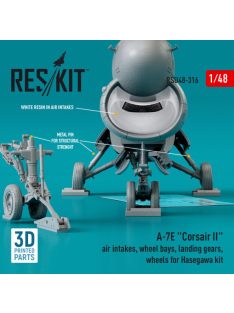   Reskit - A-7E "Corsair II" air intakes, wheel bays, landing gears, wheels for Hasegawa kit (3D Printed) (1/48