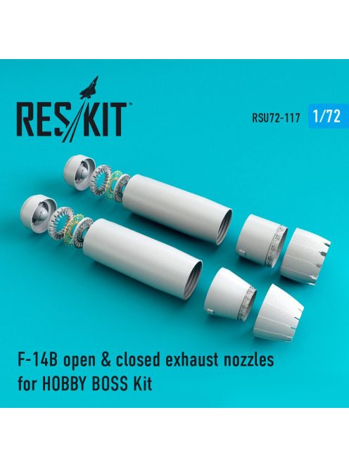 Reskit - F-14 (B,D) open & closed exhaust nozzles for HobbyBoss kit (1/72)