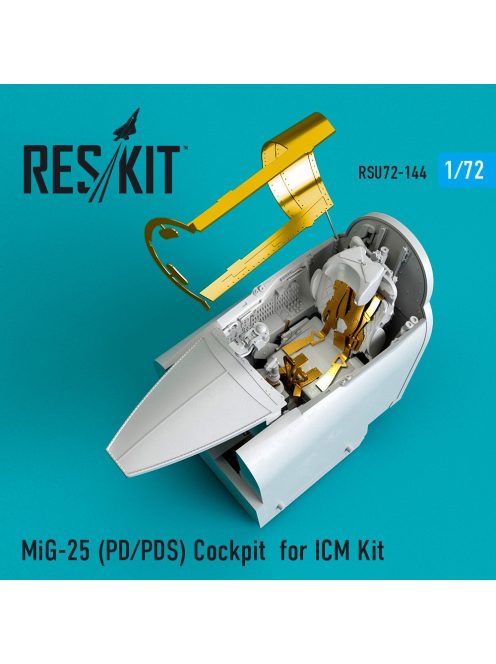 Reskit - MiG-25 (PD, PDS) Cockpit for ICM kit (1/72)