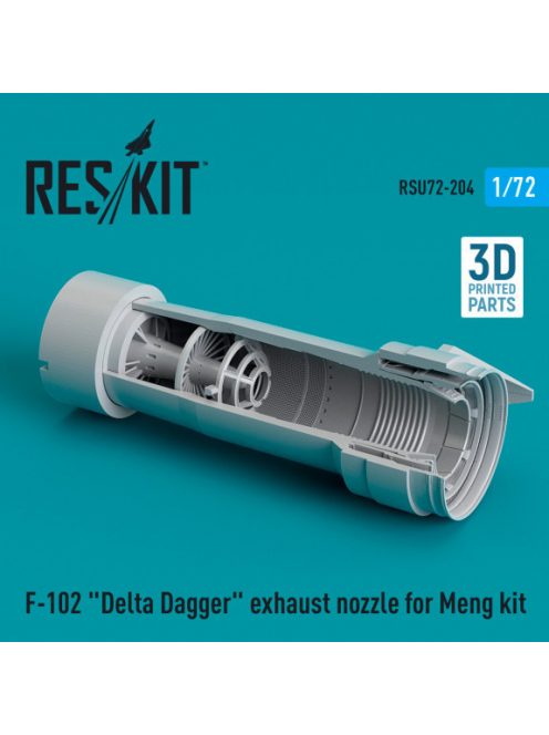 Reskit - F-102 "Delta Dagger" exhaust nozzle for Meng kit (3D Printed) (1/72) 