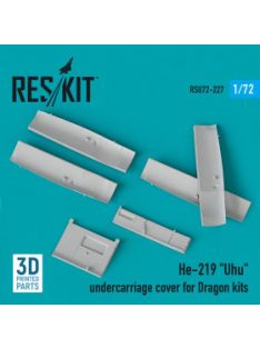   Reskit - He-219 "Uhu" undercarriage covers for Dragon kit (3D Printed) (1/72)