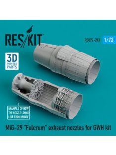   Reskit - MiG-29 "Fulcrum" exhaust nozzles for GWH kit (3D Printed + Resin)(1/72)