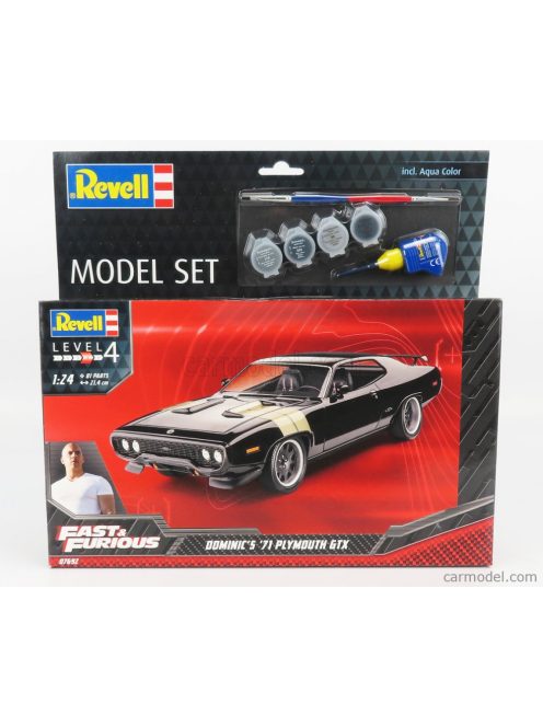 Revell-Kit - Plymouth Dom'S Gtx Coupe 1971 - Fast & Furious 8 2017 Black Silver