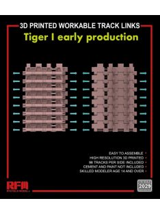   Rye Field Model - 3D printed  Workable track links for Tiger I early