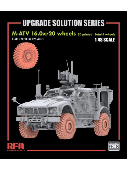 Rye Field Model - M-ATV 16.0xr20 wheels  (3D printed)