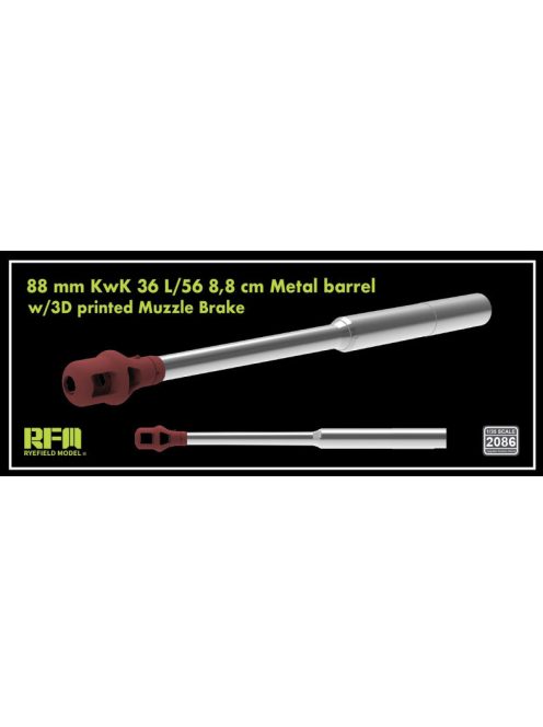 Rye Field Model - Upgrade set 88 mm KwK 36 L/56 metal barrel w/3D